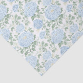 Mooie Lichtblauwe Witte Bloemen Bruidsdouche Tissuepapier (Detail)