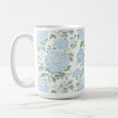 Mooie Lichtblauwe Witte Bloemen Koffiemok (Links)