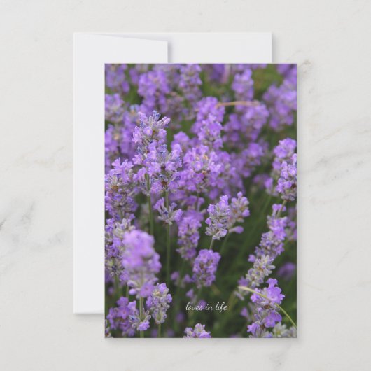 Mooie lichte lavendel notitiekaartje (Voorkant)