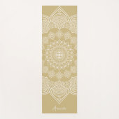 Mooie lichte mosterd Mandala Custom Yoga Mat (Voorkant)