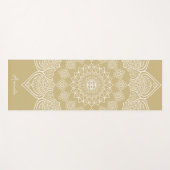 Mooie lichte mosterd Mandala Custom Yoga Mat (Voorkant (horizontaal))
