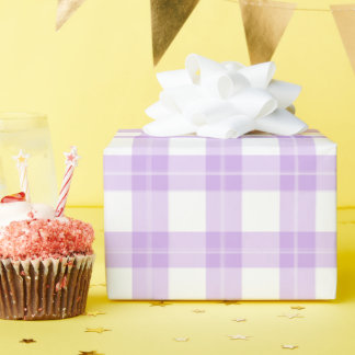 Mooie lichte paarse ruit eenvoudige klassieker  cadeaupapier
