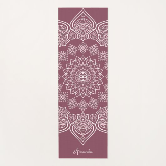Mooie lichte Roos Mandala Custom Yoga Mat (Voorkant)