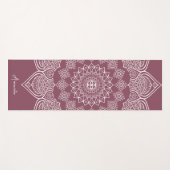 Mooie lichte Roos Mandala Custom Yoga Mat (Voorkant (horizontaal))