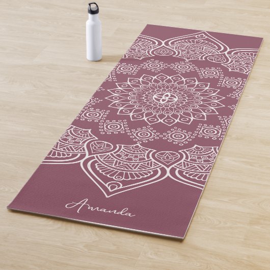 Mooie lichte Roos Mandala Custom Yoga Mat (In situ)