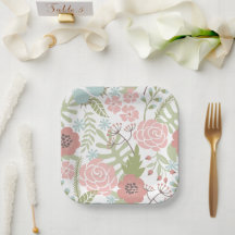 Mooie Lichte Roze en Groene Bloemen