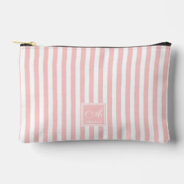 Mooie lichte roze roze strepen gemerkt initials etui