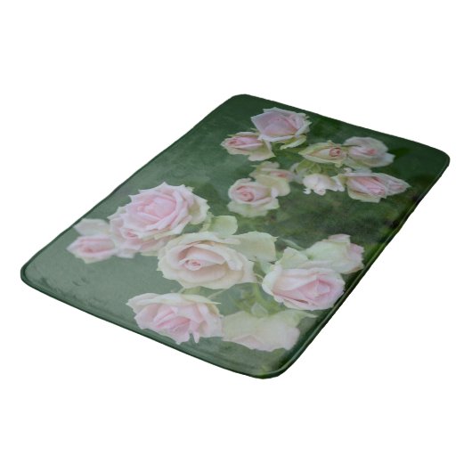 Mooie lichte roze rozen badmat (Gekanteld)