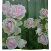 Mooie lichte roze rozen douchegordijn (Voorkant)