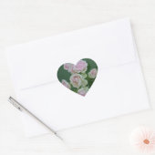 Mooie lichte roze rozen hart sticker (Envelop)