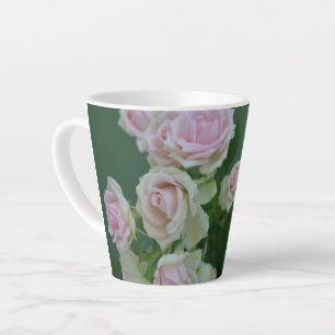 Mooie lichte roze rozen latte mok
