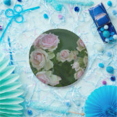 Mooie lichte roze rozen papieren bordje (Feest)