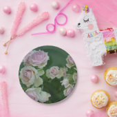 Mooie lichte roze rozen papieren bordje (Feest)