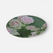 Mooie lichte roze rozen papieren bordje (Gekanteld)