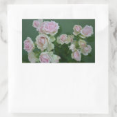 Mooie lichte roze rozen rechthoekige sticker (Tas)
