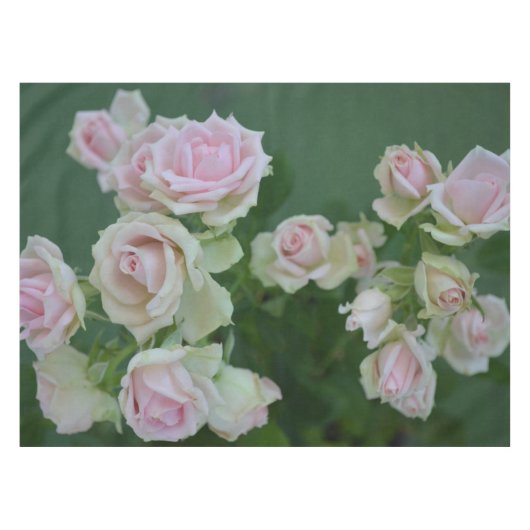 Mooie lichte roze rozen tafelkleed (Voorkant (Horizontaal))