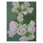 Mooie lichte roze rozen tafelkleed (Voorkant)