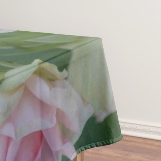 Mooie lichte roze rozen tafelkleed (Voorbeeld)