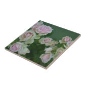 Mooie lichte roze rozen tegeltje (Zijkant)