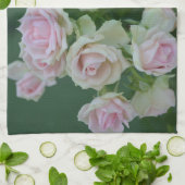 Mooie lichte roze rozen theedoek (Gevouwen)