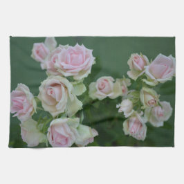 Mooie lichte roze rozen theedoek