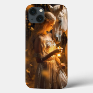 Mooie Lichten Fantasie Meisje Paard Case-Mate iPhone Case
