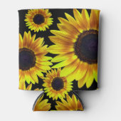 Mooie, lichtgele zonnebloem - blikjeskoeler (Voorkant)