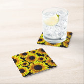 Mooie, lichtgele zonnebloem - kartonnen onderzetters (Insitu)