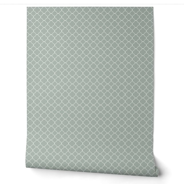 mooie lichtgroene effen kleur /patroon behang (Afrollen)