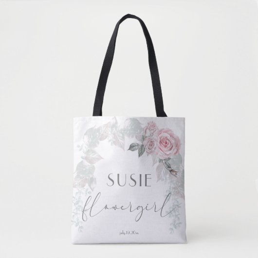 Mooie lichtroze Rozen BarefootBride™ Tote Bag (Voorkant)