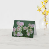 Mooie lichtroze tuinrozen kaart (Gele Bloem)