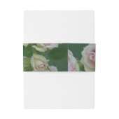 Mooie lichtroze tuinrozen    uitnodigingen wikkel (Achterkant Voorbeeld)