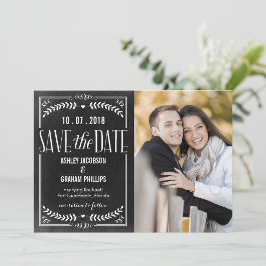 Mooie liefde bespaart de datumkaart save the date (Staand voorkant)