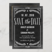 Mooie liefde bespaart de datumkaart save the date (Voorkant / Achterkant)