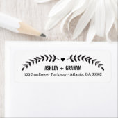 Mooie Liefde Bewaar de datum Retouradres labels (Insitu)