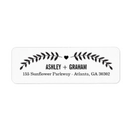 Mooie Liefde Bewaar de datum Retouradres labels