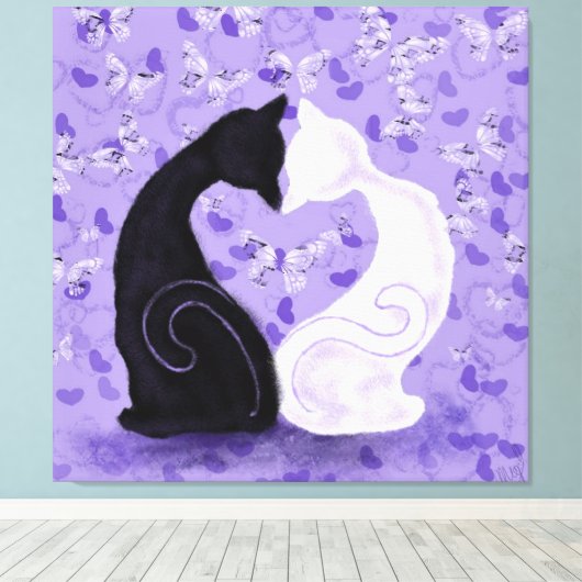 Mooie liefde canvas (Insitu (Houten vloer))