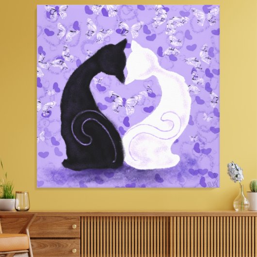 Mooie liefde canvas afdruk (Insitu (Woonkamer))