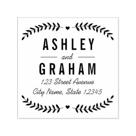 Mooie liefde gepersonaliseerde rubberen stempel