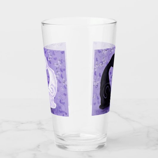 Mooie Liefde Glas Kat Koppel (Rechts)