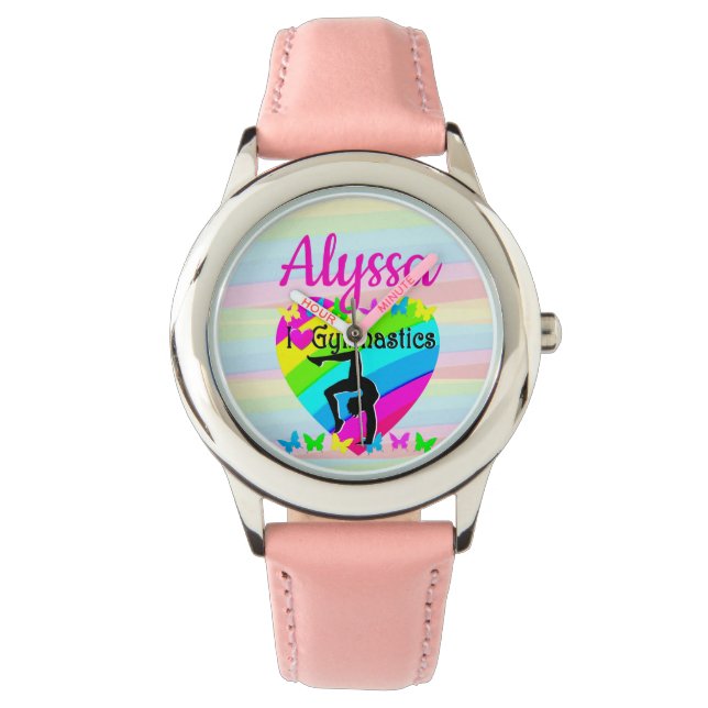 MOOIE LIEFDE GYMNASTIEK VOOR ALTIJD DESIGN HORLOGE (Voorkant)