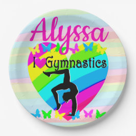 MOOIE LIEFDE GYMNASTIEK VOOR ALTIJD DESIGN PAPIEREN BORDJE