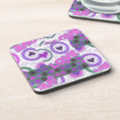 Mooie liefde hart motief art print bier onderzetter (Linkerzijde)