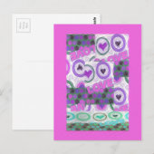 Mooie liefde hart motief art print briefkaart (Voorkant / Achterkant)