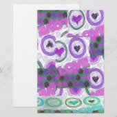 Mooie liefde hart motief art print briefpapier (Voorkant / Achterkant)