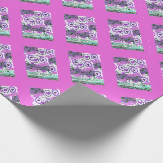 Mooie liefde hart motief art print cadeaupapier (Hoek)