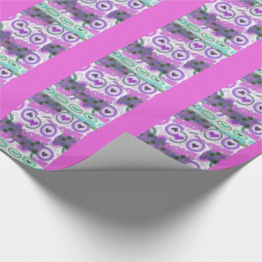 Mooie liefde hart motief art print cadeaupapier (Hoek)