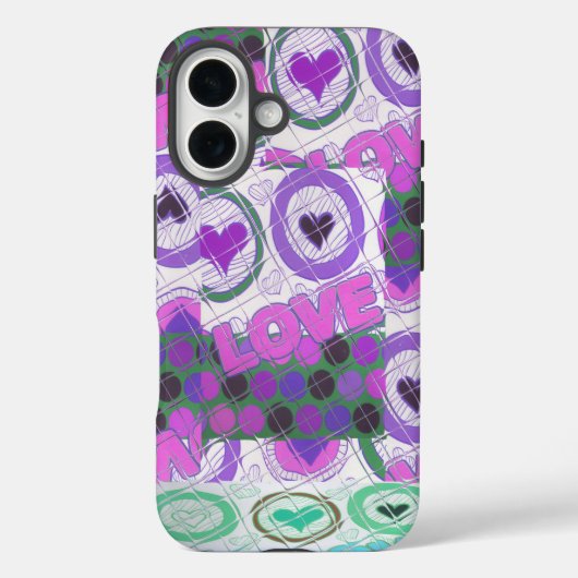 Mooie liefde hart motief art print Case-Mate iPhone case (Achterkant)