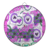 Mooie liefde hart motief art print dartbord (Voorkant)