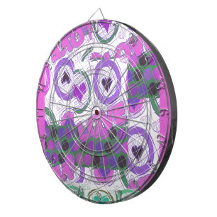 Mooie liefde hart motief art print dartbord